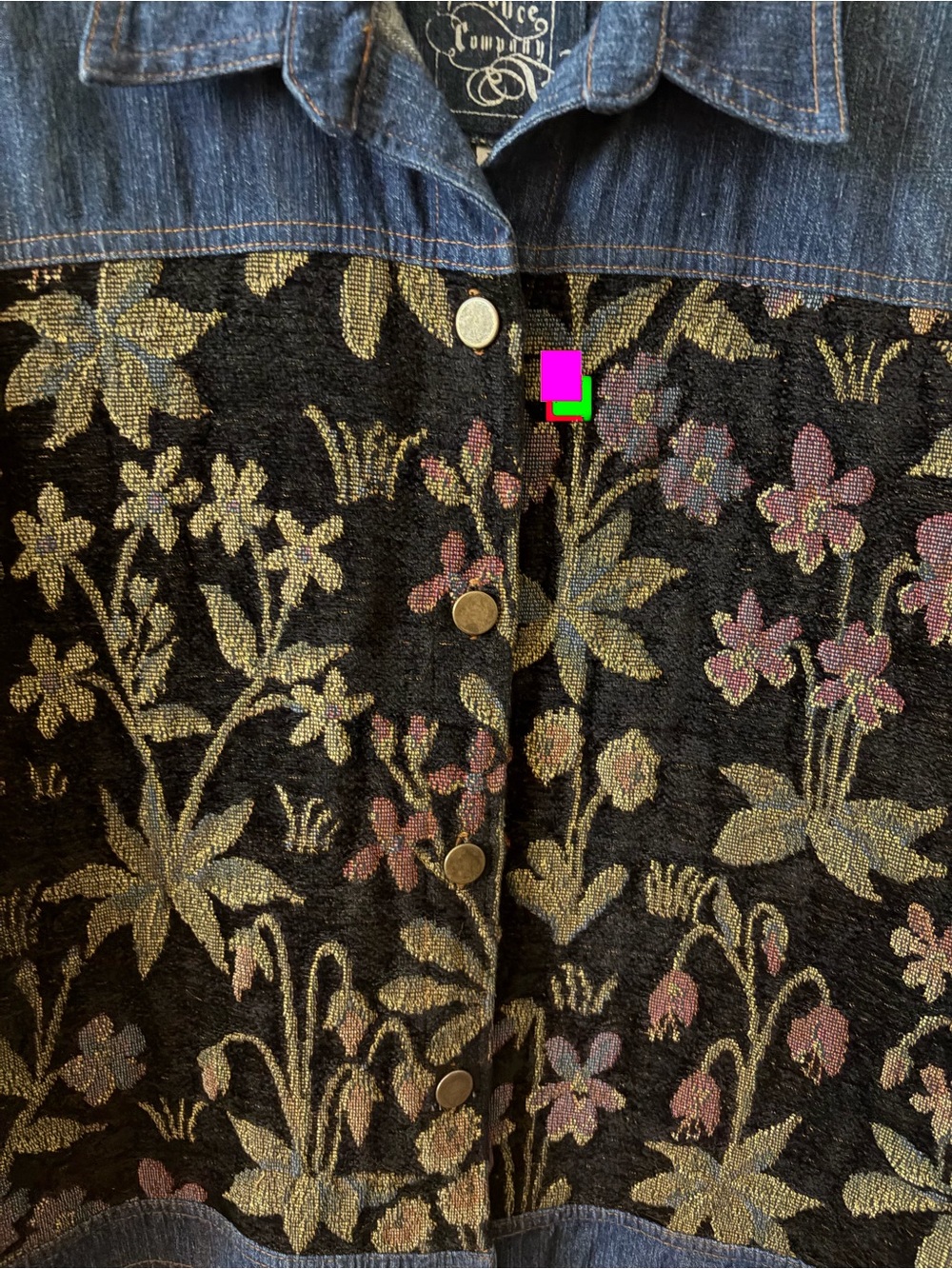 Produce Company Tapestry panel Denim Jacket - Picture 4 of 6
